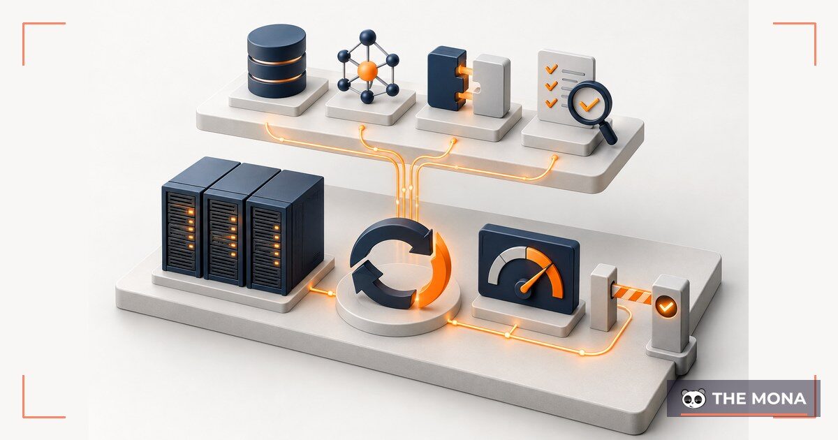 Isometric AI system budget divided into build and operating cost layers