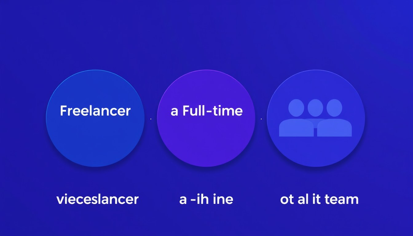 How a Freelancer, a Full-Time Hire, and a Dedicated Team Compare on Total Cost illustration
