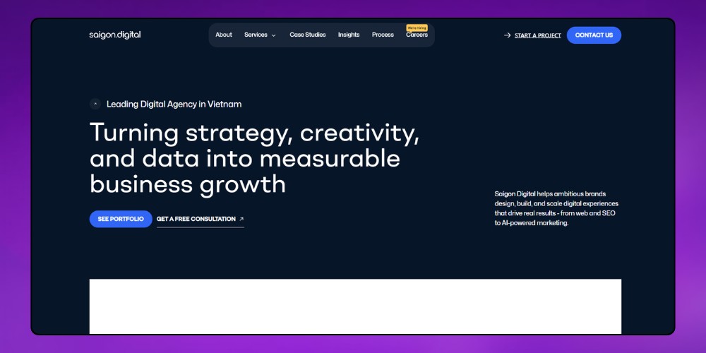 Creative web agency Saigon Digital