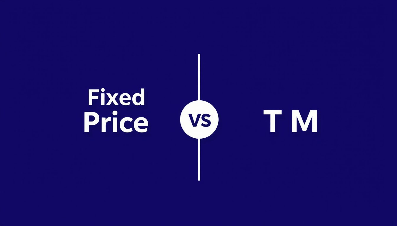 Fixed Price vs T M Compared Across Dimensions illustration
