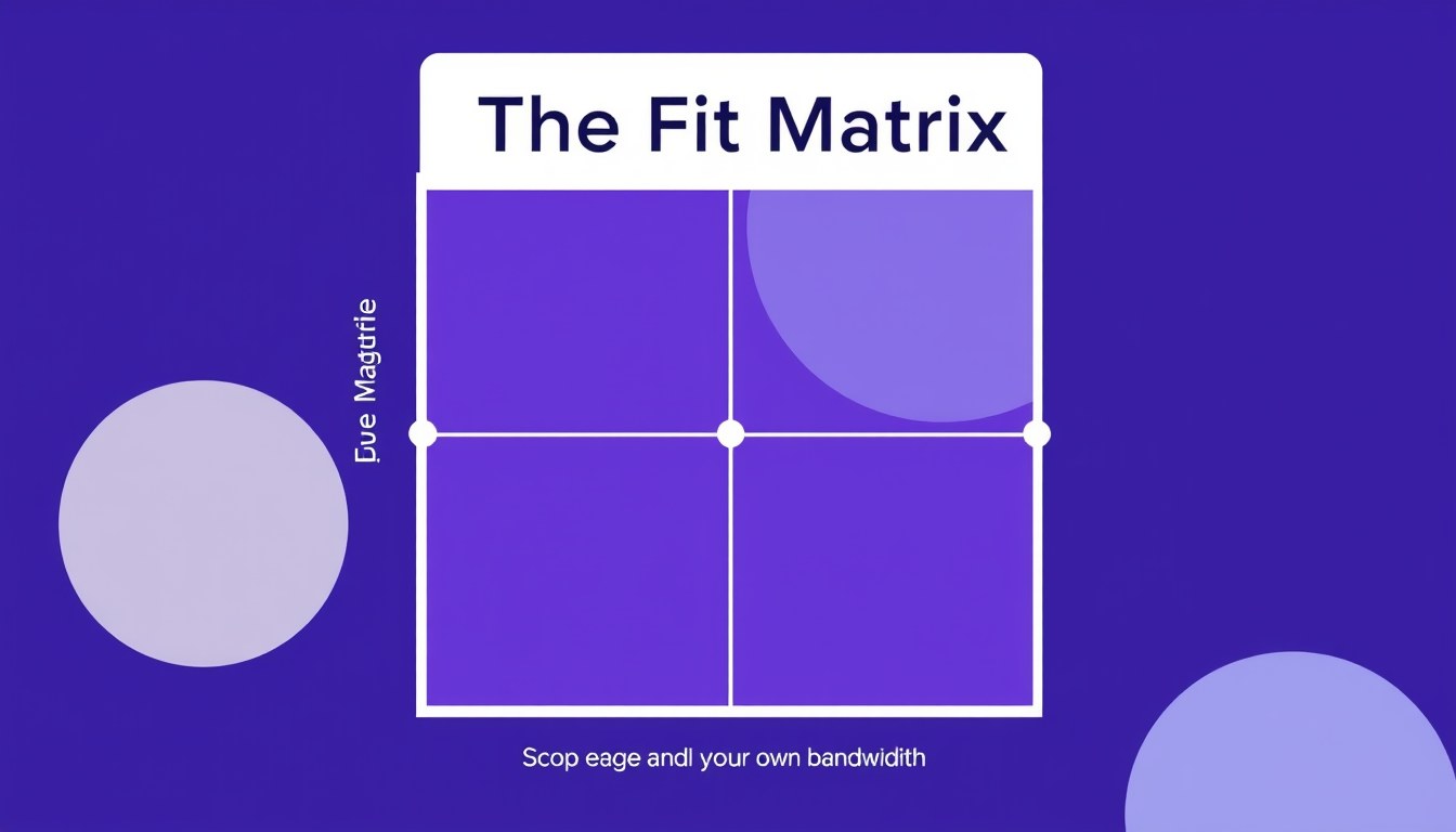 The Fit Matrix Budget, Scope Clarity, and Your Own Bandwidth illustration