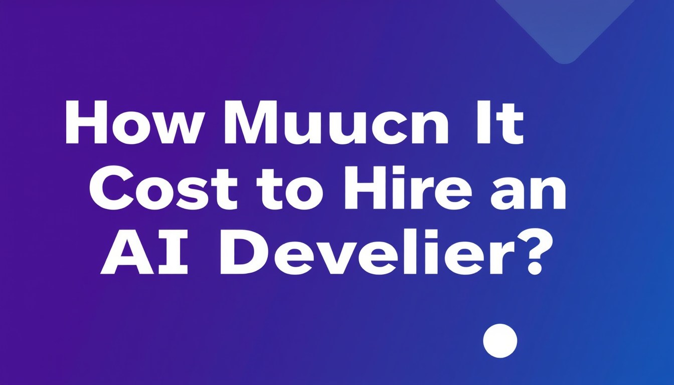 How Much Does It Cost to Hire an AI Developer in illustration