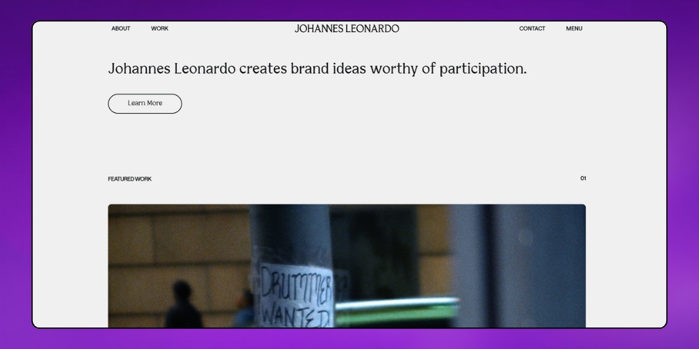 Creative agency Johannes Leonardo