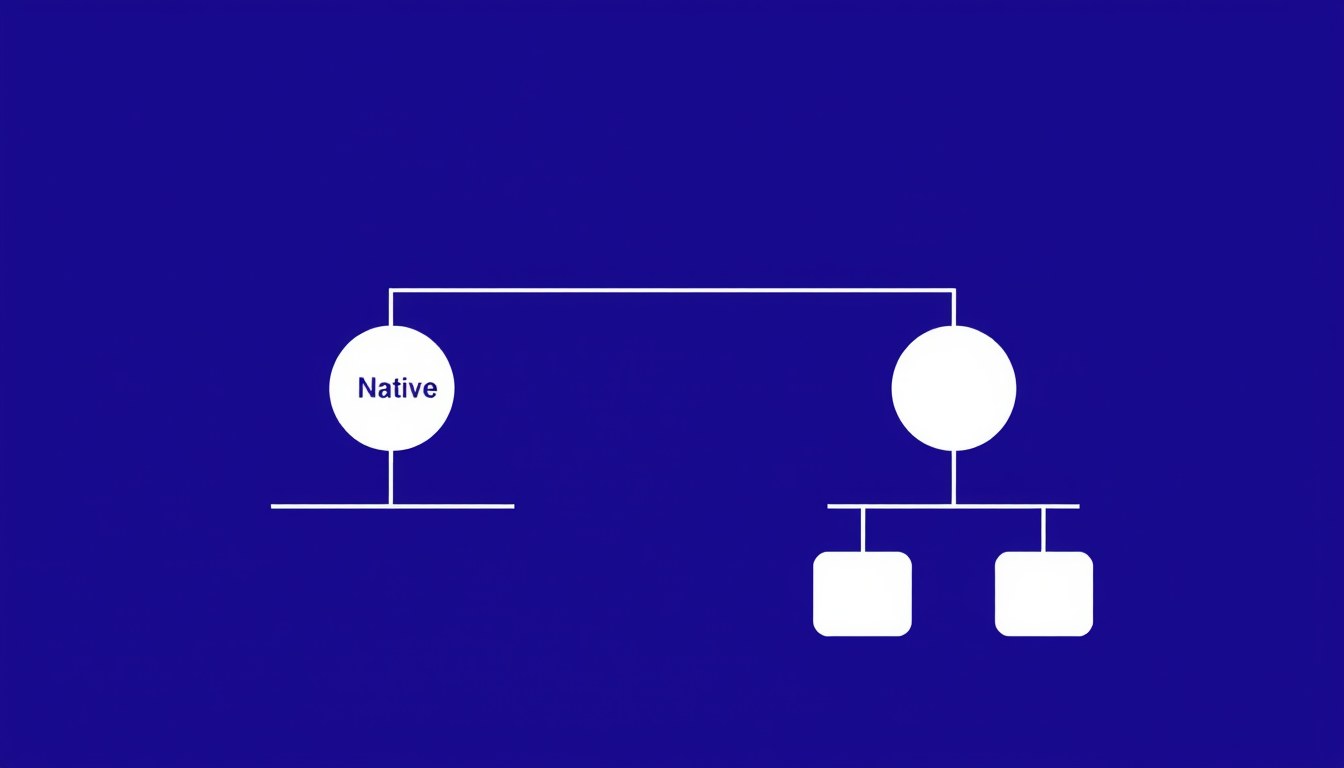 Native or Cross-Platform Which Should You Choose Decision Tree illustration