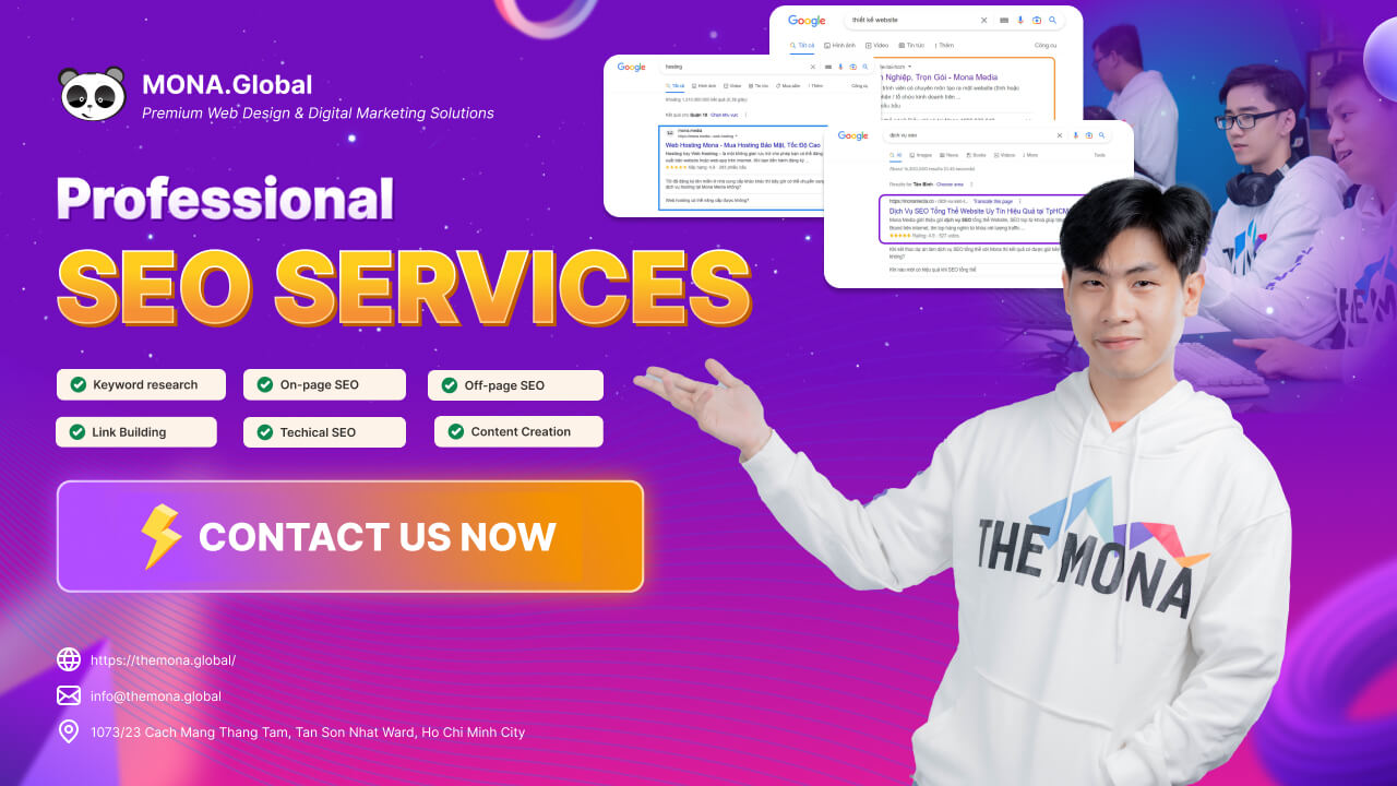 SEO services pricing at MONA