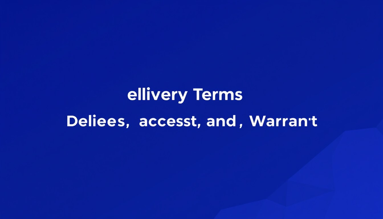 Delivery Terms Definition of Done, Acceptance, and Warranty illustration