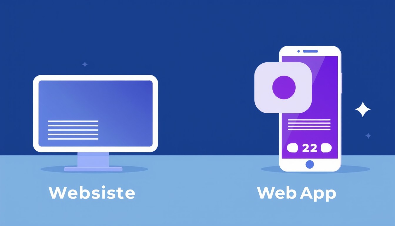 Website vs Web App Cost in illustration