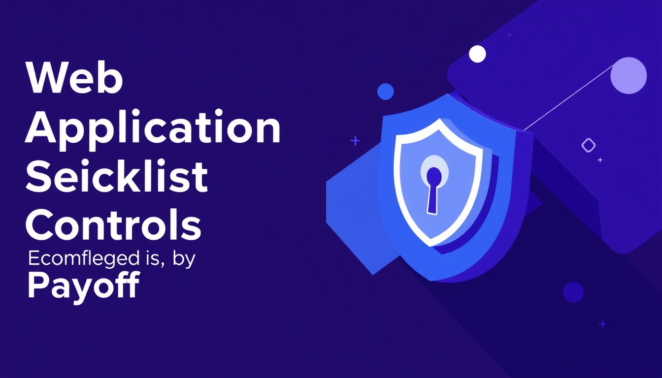 Web Application Security Checklist Controls Ranked by Payoff illustration
