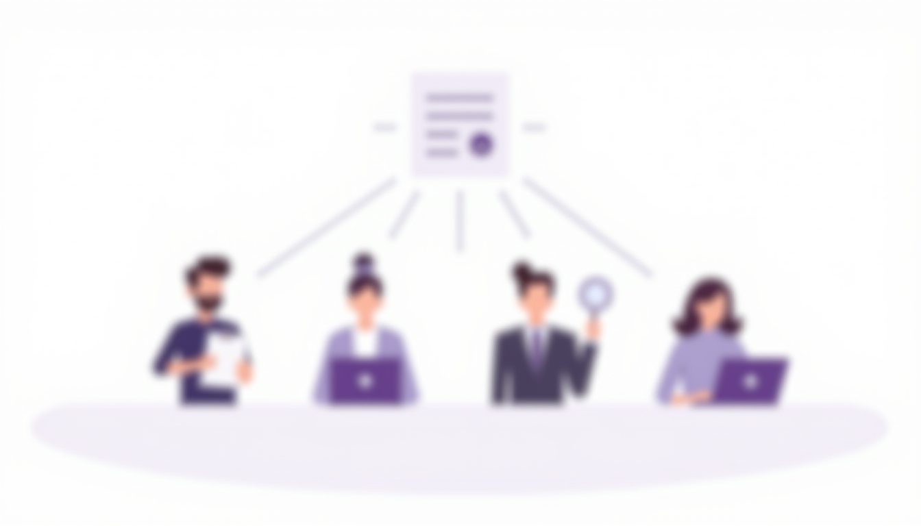 Overview of a dedicated development team: PM, developers, and QA working on one product