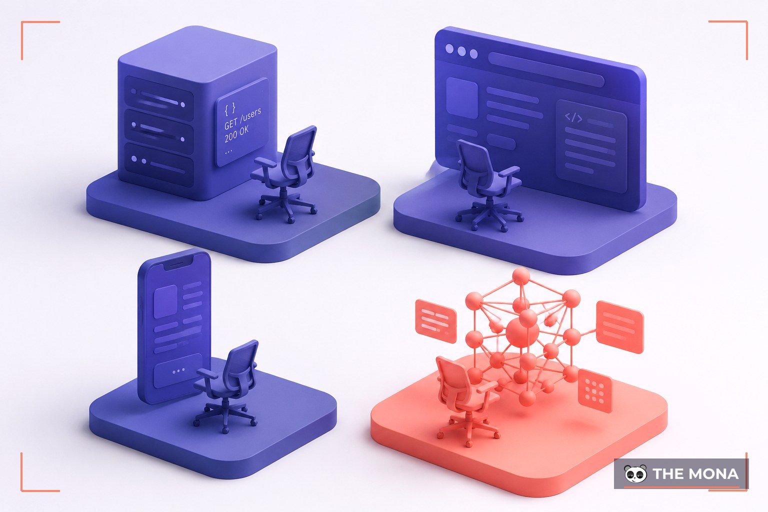 Four developer roles available to hire: software, web, app and AI engineers